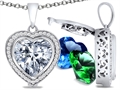 Switch-It Gems™ Heart Shape 10mm Simulated Diamond Pendant with 12 Interchangeable Simulated Birthstones