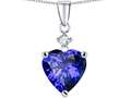 Original Star K™ 8mm Heart Shape Simulated Tanzanite Pendant