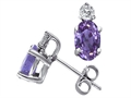 Tommaso Design™ Oval Genuine Tanzanite Earrings