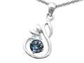 Original Star K™ Round Rainbow Mystic Topaz Swan Pendant