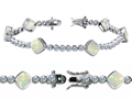 Original Star K™ High End Tennis Bracelet With 6pcs 7mm Cushion Cut Created Opal