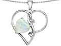Original Star K™ 10mm Heart Shape Created Opal Knotted Heart Pendant