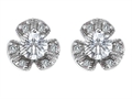 Original Star K™ Flower Earrings With Round 5mm Cubic Zirconia