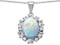 Original Star K™ Large Oval Created Opal Pendant