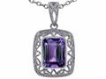 Tommaso Design™ Emerald Cut Simulated Alexandrite Pendant