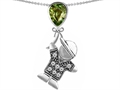 Original Star K™ Little Boy Holding a Balloon Mother Birthstone Simulated Green Tourmaline Pendant