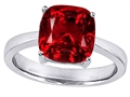 Original Star K™ 8mm Cushion Cut Solitaire Engagement Ring with Created Ruby