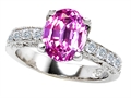 Original Star K™ Oval Created Pink Sapphire Ring