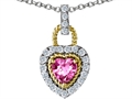 Original Star K™ Heart Shape Created Pink Sapphire Pendant