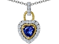 Original Star K™ Heart Shape Created Sapphire Pendant