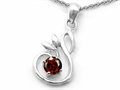 Original Star K™ Round Simulated Garnet Swan Pendant