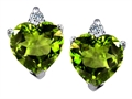 Original Star K™ 7mm Heart Shape Simulated Peridot Earrings