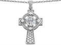Celtic Love by Kelly™ Celtic Cross pendant with 7mm Round White Topaz