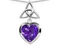 Celtic Love by Kelly ™ Love Knot Pendant with Heart 9mm Simulated Amethyst