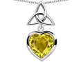 Celtic Love by Kelly ™ Love Knot Pendant with Heart 9mm Simulated Citrine