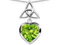 Celtic Love by Kelly ™ Love Knot Pendant with Heart 9mm Simulated Peridot