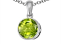 Tommaso Design™ Round Genuine Peridot Pendant