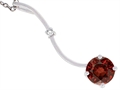 Tommaso Design™ 7mm Round Genuine Garnet Pendant