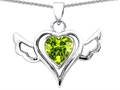 Original Star K™ Wings Of Love Pendant with Heart Shape Genuine Peridot