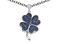 Celtic Love by Kelly ™ Lucky Clover Pendant with Round Created Sapphire