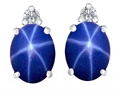 Original Star K™ 8x6mm Oval Created Star Sapphire Earring Studs