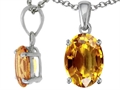 Tommaso Design™ Oval 8x6mm Genuine Citrine Pendant