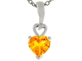 Tommaso Design™ Heart Shape Genuine Citrine Pendant