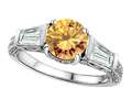 Original Star K™ Round 7mm Simulated Imperial Yellow Topaz Engagement Ring