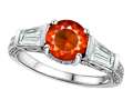 Original Star K™ Round 7mm Simulated Orange Mexican Fire Opal Engagement Ring