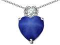 Original Star K™ 8mm Heart Shape Created Star Sapphire Pendant