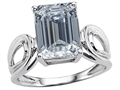 Original Star K™ Large Emerald Cut 10x8mm Genuine White Topaz Solitaire Ring
