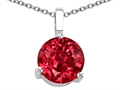 Tommaso Design™ Round Created Ruby Pendant