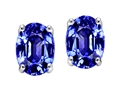 Tommaso Design™ Simulated Tanzanite Oval 8x6mm Earring Studs