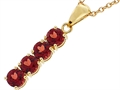 Tommaso Design™ Long Genuine Rhodolite Garnet Straight Journey Pendant
