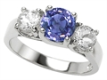 Original Star K™ Round Simulated Tanzanite Engagement Ring