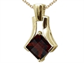 Tommaso Design™ Square Cut Genuine Garnet Pendant