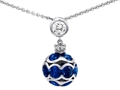 Original Star K™ Round Created Sapphire Ball Pendant