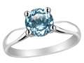 Original Star K™ 7mm Round Simulated Aquamarine Engagement Ring