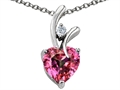 Original Star K™ Heart Shape 8mm Simulated Pink Tourmaline Pendant