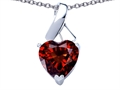 Original Star K™ 8mm Heart Shape Genuine Garnet Ribbon Pendant