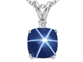 Tommaso Design™ 7mm Cushion Cut Created Star Sapphire Pendant