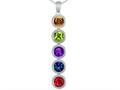 Original Star K™ 5 Stone Family Journey Pendant Round 7mm Simulated Birthstones Original Star K™ 5 Stone Family Journey Pendant Round 7mm Simulated Birthstones