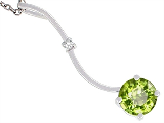 Genuine Round Peridot Pendant peridot pendant