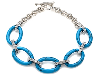 Simulated Turquoise Bracelet