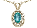 Tommaso Design™ Oval 6x4mm Genuine Emerald Pendant
