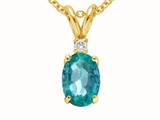 Tommaso Design™ Genuine Emerald and Diamond Pendant