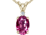 Tommaso Design™ Genuine Pink Tourmaline Pendant
