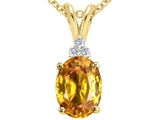 Tommaso Design™ Oval 10x8 mm Genuine Citrine Pendant