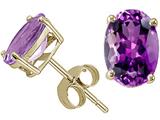 Tommaso Design™ Oval 8x6 mm Genuine Amethyst Earring Studs