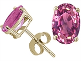 Tommaso Design™ Oval 8x6 mm Genuine Pink Tourmaline Earring Studs